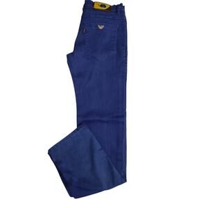 Armani Jeans Mens Sz Denim 31 Dark Wash Stretch Straight Leg Mid Rise Zip Fly